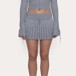 Danielle Guizio Cielo Pleated
Knit Mini Skirt -Small.